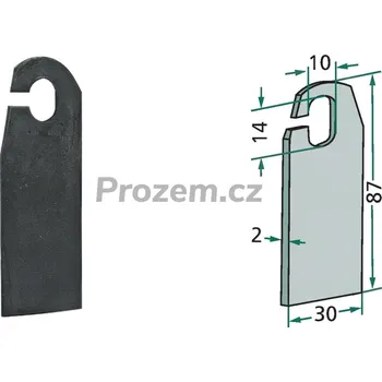 Pracovní nůž Vertikální nůž pro Amazone, 8746000, 87/2/10x14 mm