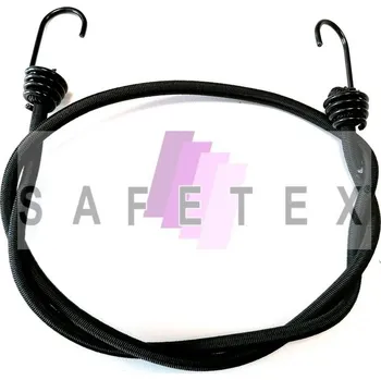 Upínací popruh Gumolano s háčky, gumicuk, 8mm, délka kompletu 1 m, barva černá