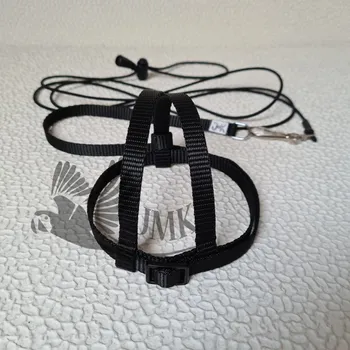 Postroj pro psa Postroj pro papoušky JMK vel. S,M,L jednobarevné - Barva: Černá, Velikost: M