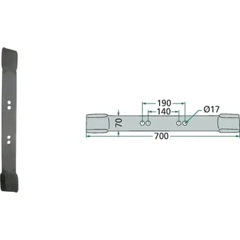 Mulčovací nůž přetočený pro Hermes, 700/10/17 mm