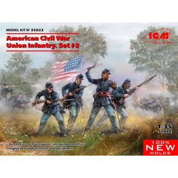 Plastikový model ICM 1/35 American Civil War Union Infantry Set No.2