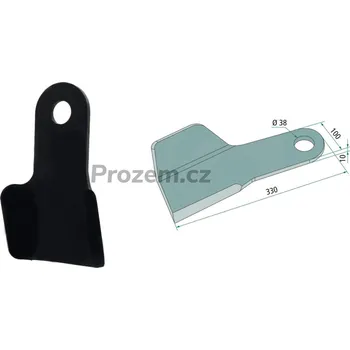 Mulčovací nůž pravý pro Spearhead, 7770758, 330/10/38 mm