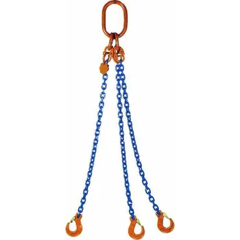 řetězový zvedák Zvedací řetěz tř.10 třípramenný 21,2t/15t AK3-16-10-LHG, celková délka 5 m
