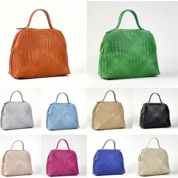 Kabelka kožená 5273 Itálie barva: zelená-mint