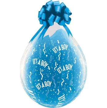 Folat Balónky průhledné 45 cm Its a Boy modrý k naplnění