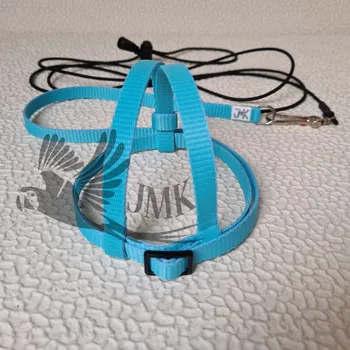 Postroj pro psa Postroj pro papoušky JMK vel. S,M,L jednobarevné - Barva: Světle modrá, Velikost: L