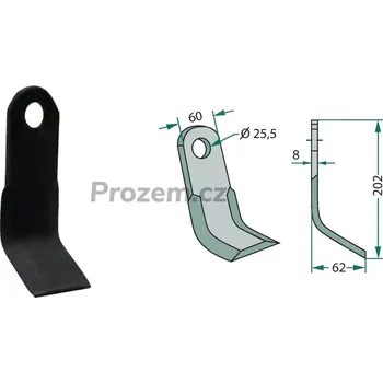 Mulčovací Y-nůž pro Agrimaster, 202/8/25,5 mm