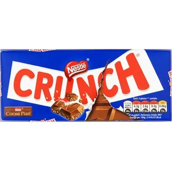 Nestlé Crunch mléčná čokoláda s křupkami 100 g Čokoláda Nestlé Crunch mléčná čokoláda s křupkami 100 g