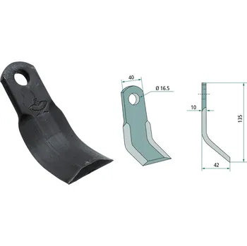 Mulčovací Y-nůž pro Tierre, 135/10/16,5 mm