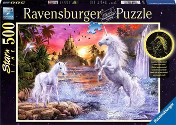 Puzzle Ravensburger Jednorožci u řeky 500 dílků