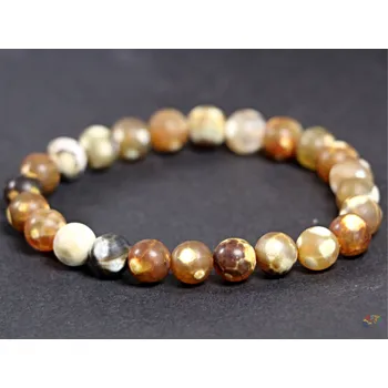 Náramek Magieprirody.cz Náramek Achát ohnivý 8 mm kuličky #132 z přírodních kamenů
