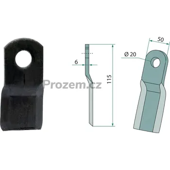 Mulčovací nůž pro Humus, 32792398, 115/6/20 mm