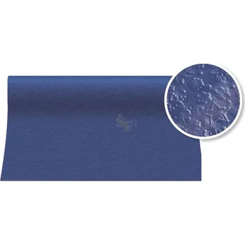 Vánoční dekorace Dekorační papírový ubrusový vánoční pás 33x480 cm organza Modré hvězdičky, vločky 118389, Stil