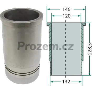 Zahradní traktor Vložka válce pro historický traktor Hanomag typ Robust 800, typ motoru D 941