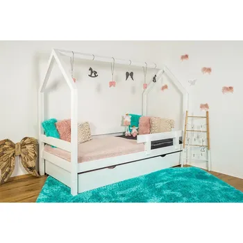 Vyspimese.CZ Dětská postel Ariel se zábranou-jeden šuplík 80x180 cm, bílá