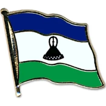 Odznak (pins) 20mm vlajka Lesotho - barevný