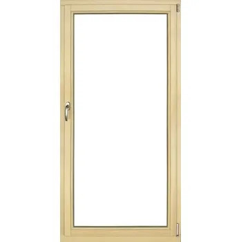 Vchodové dveře Dřevěné balkónové dveře 100/200 L pravé lakované borovice