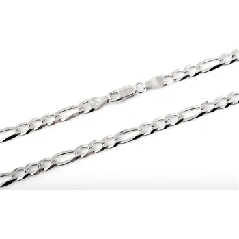 Řetízek Pánský stříbrný řetízek figaro STRR0225F 60 cm + dárek zdarma