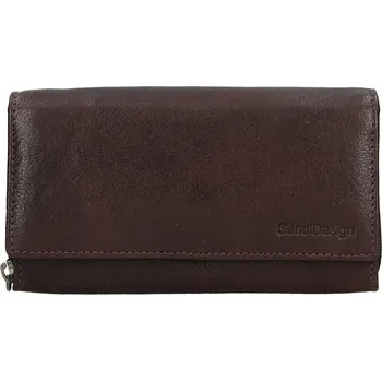 Peněženka Dámská kožená peněženka SendiDesign Monic - tmavě hnědá