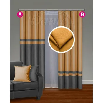 Bytový textil Dante Závěs DUET žlutý - varianta B: v.250 cm x š.140 cm