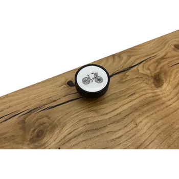 Nábytkové kování In-Design Nábytková knopka Bianco černá, motiv kolo V35