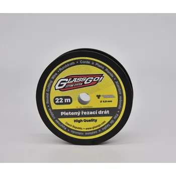 Vázací drát Řezací drát na autoskla pletený /řezací struna na autoskla 22m pletená