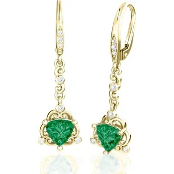 Šperk Couple, Velkolepé náušnice Antoinette, žluté zlato s barevnými zirkony, 585-66-3-0375.0Z00.0.00.106.10