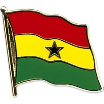 Odznak (pins) 20mm vlajka Ghana - barevný