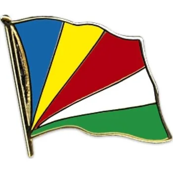 Odznak (pins) 20mm vlajka Seychely - barevný