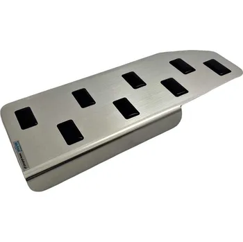 Autodoplněk Opěrka nohy Mitsubishi Lancer X 2007-2017 • nerez • Alu-Frost