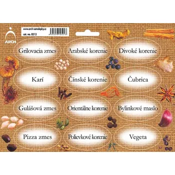 samolepka Arch Samolepky na kořenky Juta barvotisk Grilovacia zmes 22 x 16 cm SK