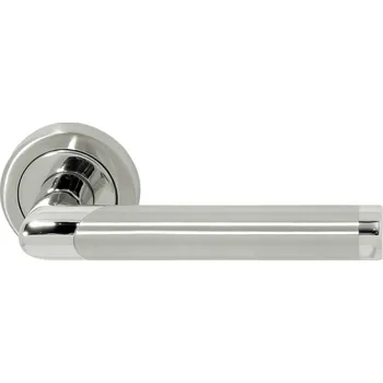 Dveřní kování EUROLATON Kování GARNITURA 8024 Z PZ(pro cylindrickou vložku) zamak-pochromovaný/nerez mat