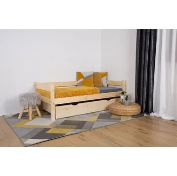 Dětsný nábytek Vyspimese.CZ Dětská postel Moana se zábranou a přistýlkou 80x180 cm, lak