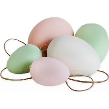 Velikonoční dekorace Vajíčka pvc 16ks mix růžová (539820)