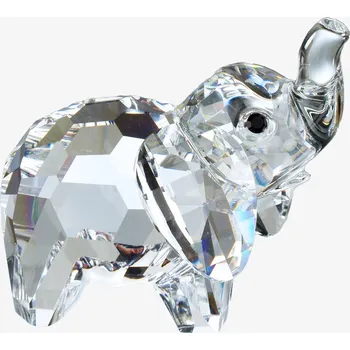 Party dekorace Skleněná figurka Slůně s chobotem pro štěstí z českého křišťálu Preciosa - krystal