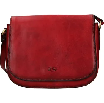 Kabelka Kožená dámská crosbody kabelka Katana Niola - červená