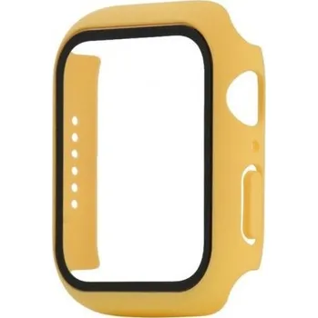 Pouzdro na mobilní telefon Ochranné pouzdro s tvrzeným sklem pro Apple Watch 38mm - žluté