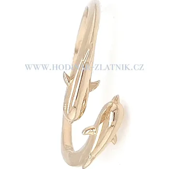 Souprava šperků Dámský prsten ze žlutého zlata ve tvaru delfínů OLI21010015210485
