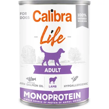 Krmivo pro psa Calibra Dog Life Adult Lamb 6x 400 g, monoprotein konzerva