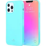 Goospery lesklý kryt z měkkého plastu pro iPhone 13 Pro - azurový