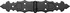 Tesařské kování Domax Francouzský závěs C 200 x 33 x 2 mm černý