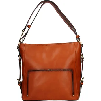 Elegantní dámská kožená kabelka Katana Darina - koňak