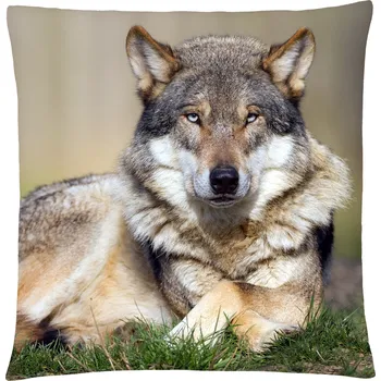 Polštář Polštář s vlkem 22 Mybesthome 40x40 cm Varianta: Povlak na polštář s výplní, 40x40 cm