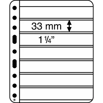 Obal pro sběratelský předmět LEUCHTTURM Albové listy VARIO PLUS, 7 kapes, 195 x 33 mm