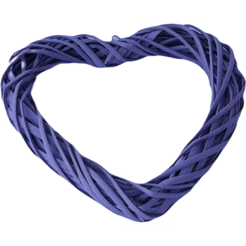 Srdce vrba proutí pletené, color, 40 cm