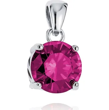 Přívěsek NUBIS® Stříbrný přívěšek s růžovým zirkonem - NB-4202-F