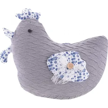 Velikonoční dekorace Slepice 25cm pletená, šedá