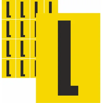 Samolepící etiketa Písmena samolepící L samolepící vinylová fólie velikost znaku 200 mm