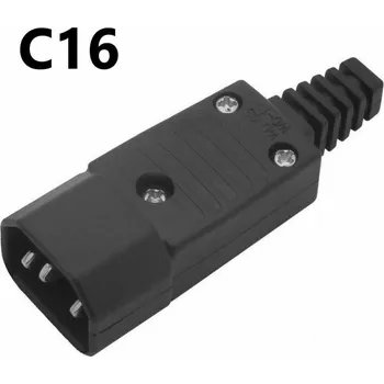 Síťový konektor Onpira Konektor C15 samice / C16 samec 250V 10A Model: C16 - samec