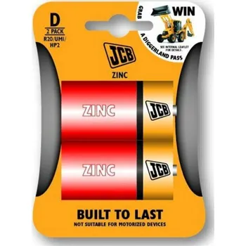 Článková baterie Baterie JCB R20/HP2 zinko-chlorid R20 2 ks